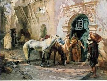 unknow artist Arab or Arabic people and life. Orientalism oil paintings 155 China oil painting art